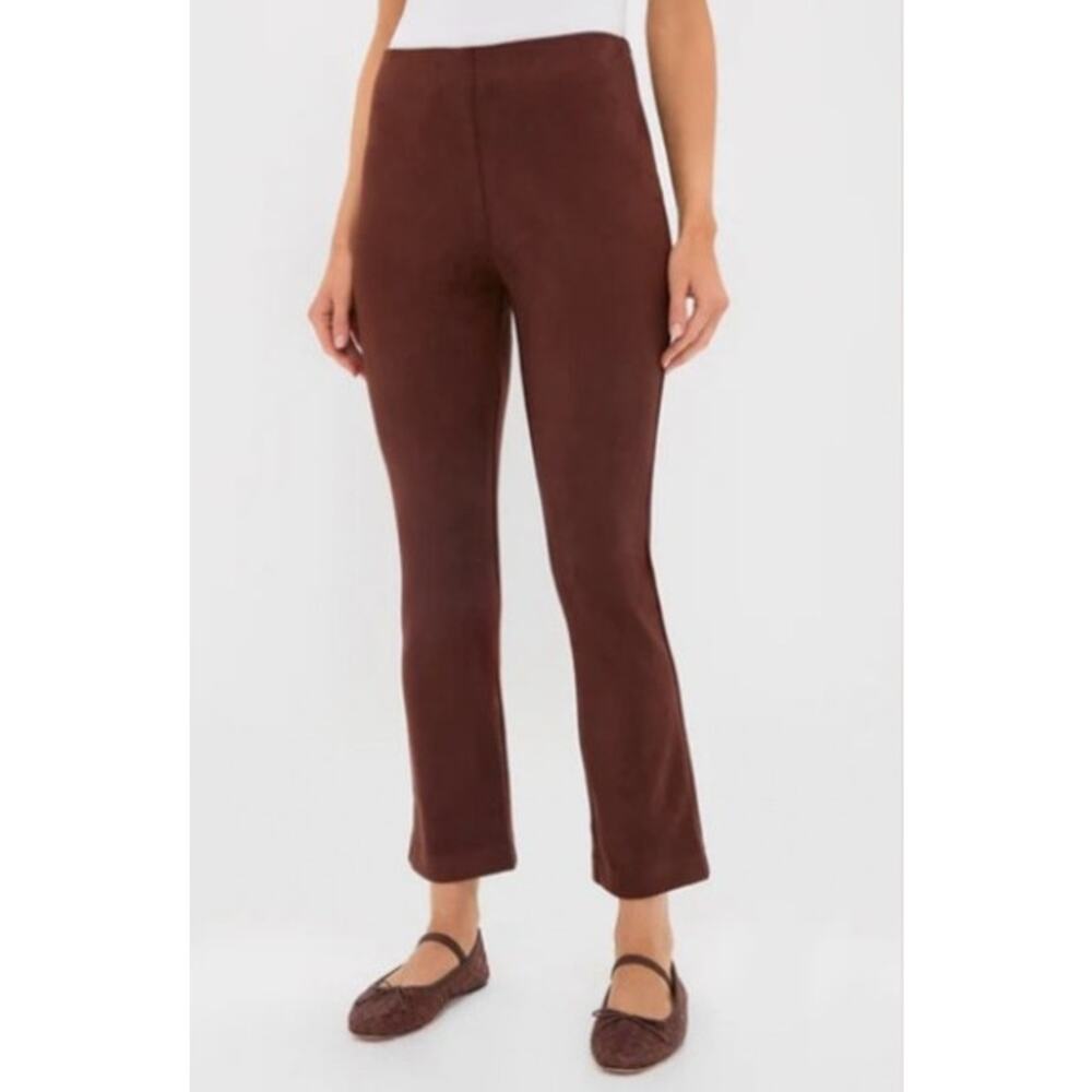 Tuckernuck Ashford Faux Suede Pants, Deep Mocha, Size S